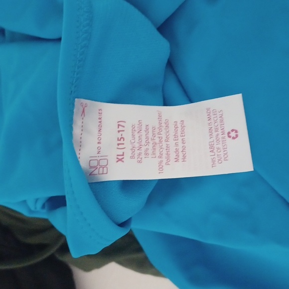 NWT Lot of 3 bathing suits same style blue black green xl - Picture 5 of 10